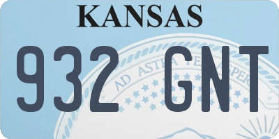 KS license plate 932GNT