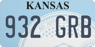 KS license plate 932GRB