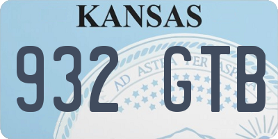 KS license plate 932GTB