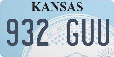 KS license plate 932GUU