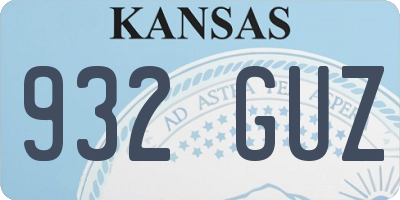 KS license plate 932GUZ