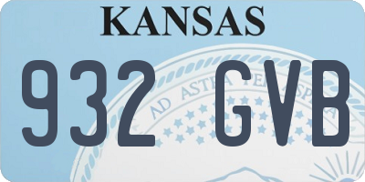 KS license plate 932GVB