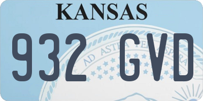 KS license plate 932GVD