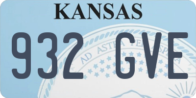 KS license plate 932GVE