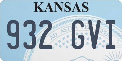 KS license plate 932GVI
