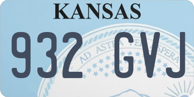 KS license plate 932GVJ