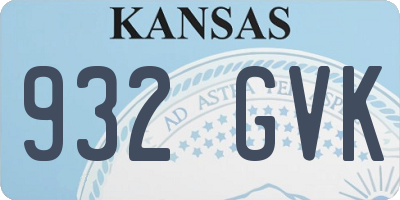 KS license plate 932GVK