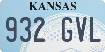 KS license plate 932GVL
