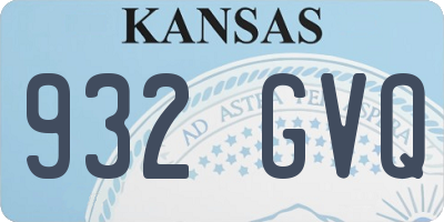 KS license plate 932GVQ