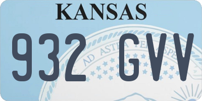 KS license plate 932GVV
