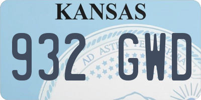 KS license plate 932GWD