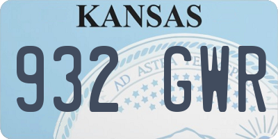 KS license plate 932GWR