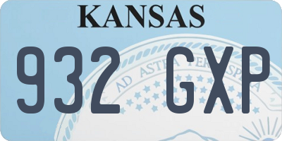 KS license plate 932GXP