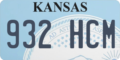 KS license plate 932HCM