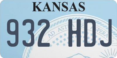 KS license plate 932HDJ