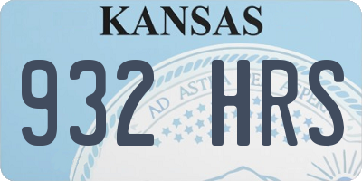 KS license plate 932HRS