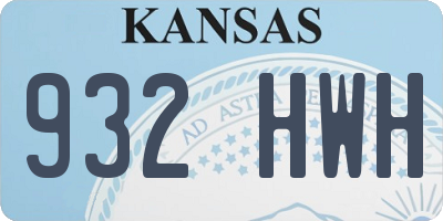 KS license plate 932HWH