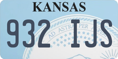 KS license plate 932IJS