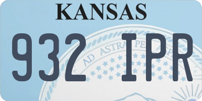 KS license plate 932IPR