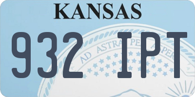 KS license plate 932IPT