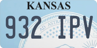 KS license plate 932IPV