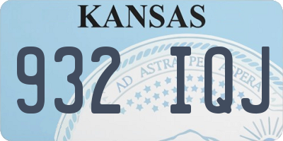 KS license plate 932IQJ