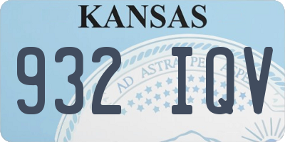 KS license plate 932IQV
