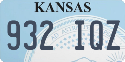 KS license plate 932IQZ