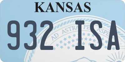 KS license plate 932ISA