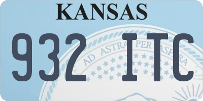 KS license plate 932ITC