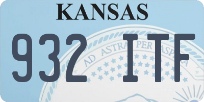 KS license plate 932ITF