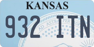 KS license plate 932ITN