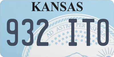 KS license plate 932ITO