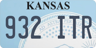 KS license plate 932ITR
