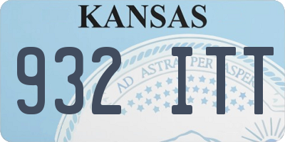 KS license plate 932ITT