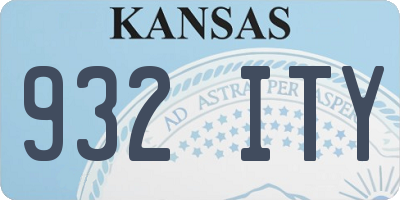 KS license plate 932ITY
