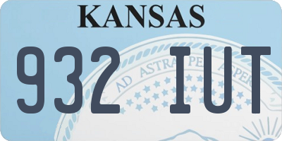KS license plate 932IUT