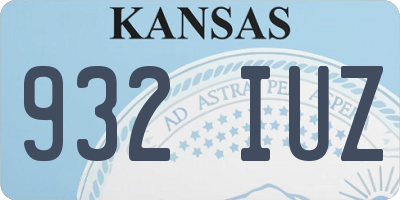 KS license plate 932IUZ