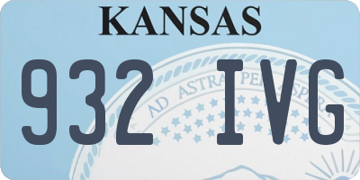 KS license plate 932IVG