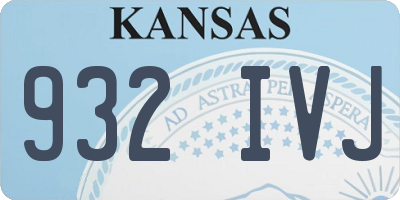 KS license plate 932IVJ