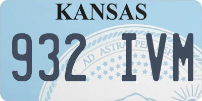 KS license plate 932IVM