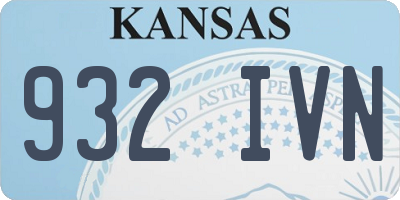 KS license plate 932IVN