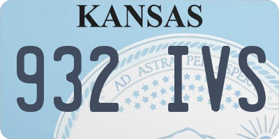 KS license plate 932IVS
