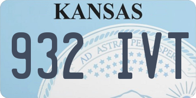 KS license plate 932IVT