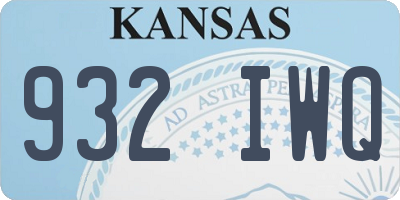 KS license plate 932IWQ