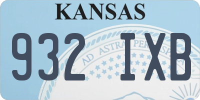 KS license plate 932IXB
