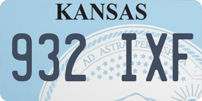 KS license plate 932IXF