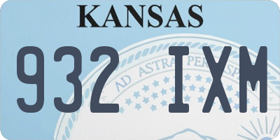 KS license plate 932IXM