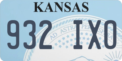 KS license plate 932IXO