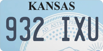 KS license plate 932IXU
